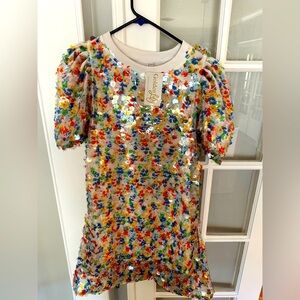 QUEEN OF SPARKLES NWT SIZE LARGE MULTICOLOR DRESS